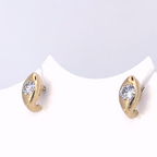 2 Carat Round Lab Grown Bezel Set Diamond Stud Earrings