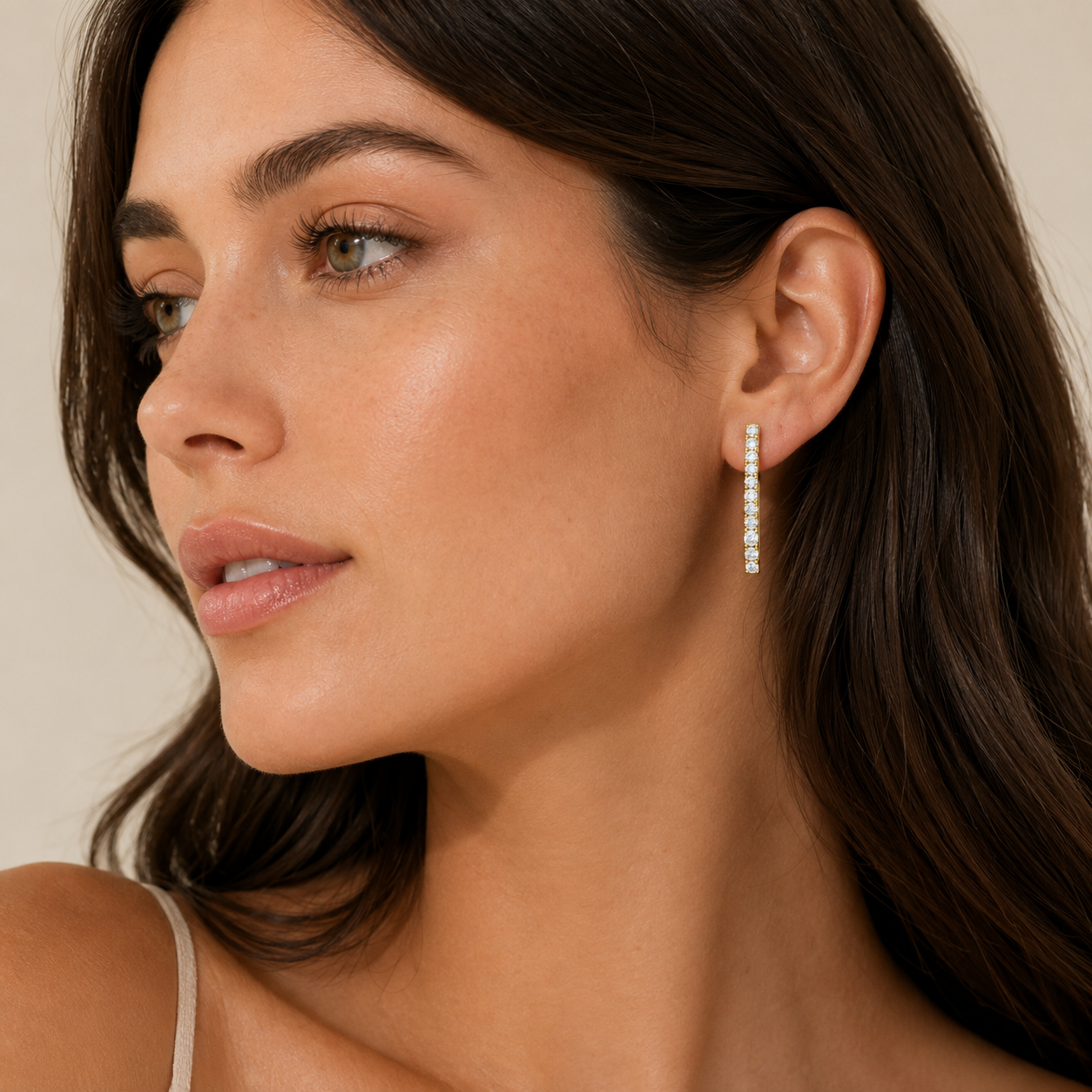 Round Lab Grown Diamond Inside-Out Hoop Earrings for Women
