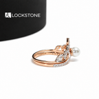 Pearl Lab Diamond Marquise Cut Tiara Bridal Ring in Rose Gold