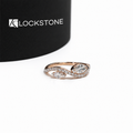 Marquise Lab Diamond Two Stone Pave Bypass Engagement Ring