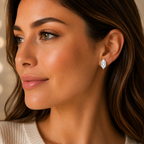 Marquise Cut Lab Diamond Six Prong Stud Earrings