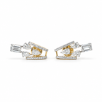 14K Gold Multi Shape Lab Created Diamond Cluster Stud Earrings