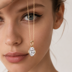 Oval Cut Lab Grown Diamond Infinity Pendant