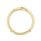 14K Yellow Gold Double Chevron Lab Grown Diamond Ring