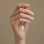 Pear Cut Lab Grown Diamond Solitaire Pendant