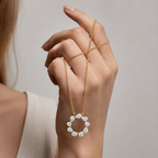 Pear Diamond Circle Pendant
