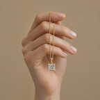 Princess Cut Lab Grown Diamond Solitaire Pendant
