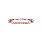Lab Grown Round Bezel Diamond Tennis Bracelet