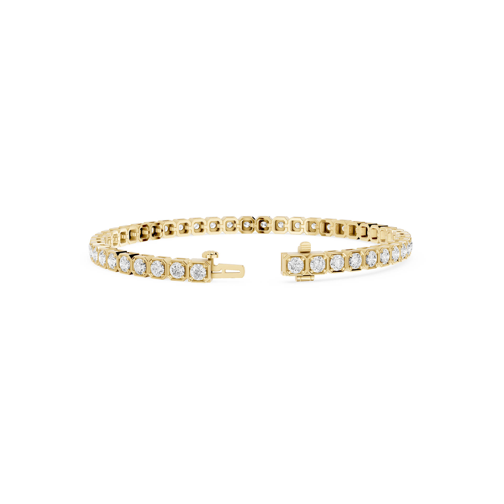 Lab Grown Round Bezel Diamond Tennis Bracelet