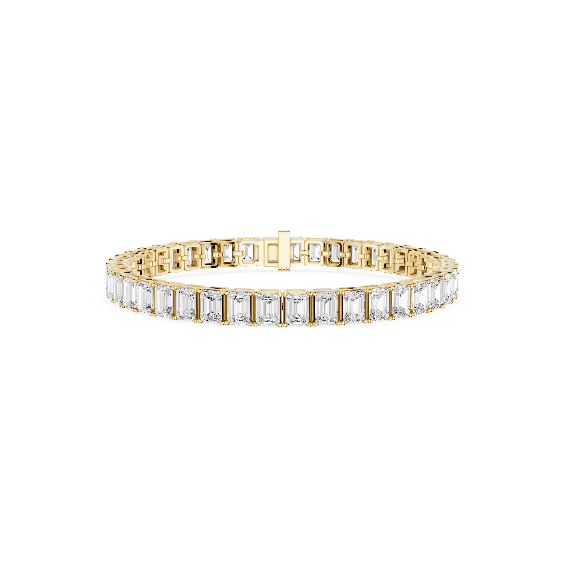 Emerald Cut Lab Grown Diamond Tennis Bracelet for Women