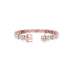 Lab Grown Diamond Marquise Floral Tennis Bracelet