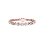 Lab Grown Diamond Marquise Floral Tennis Bracelet