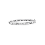 Lab Grown Emerald Cut Diamond Station Bangle Bracelet