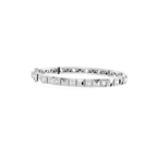 Lab Grown Emerald Cut Diamond Station Bangle Bracelet