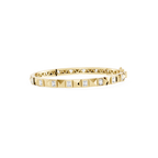 Lab Grown Emerald Cut Diamond Station Bangle Bracelet