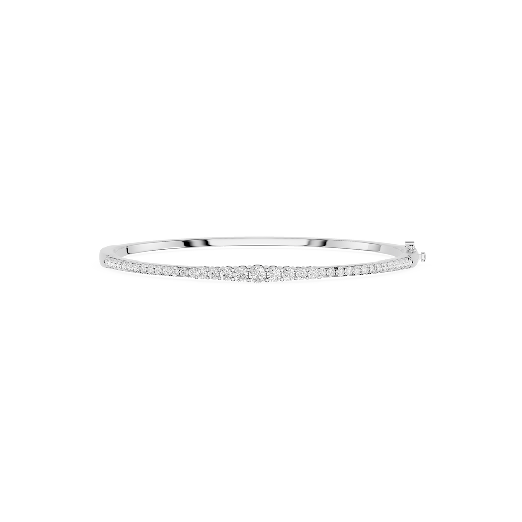 Lab Grown Diamond Line Bangle Bracelet for Women