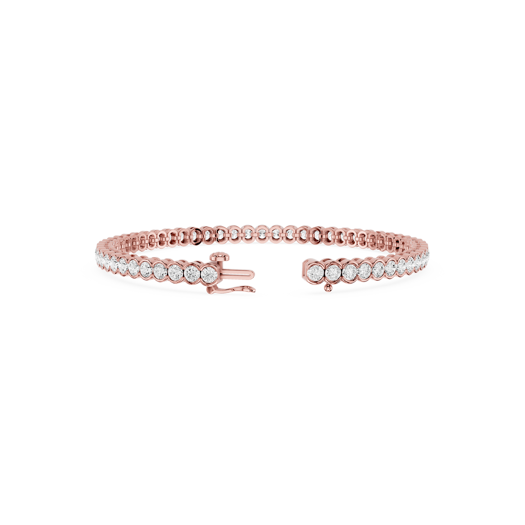 Lab Grown Diamond Bezel Set Tennis Bracelet