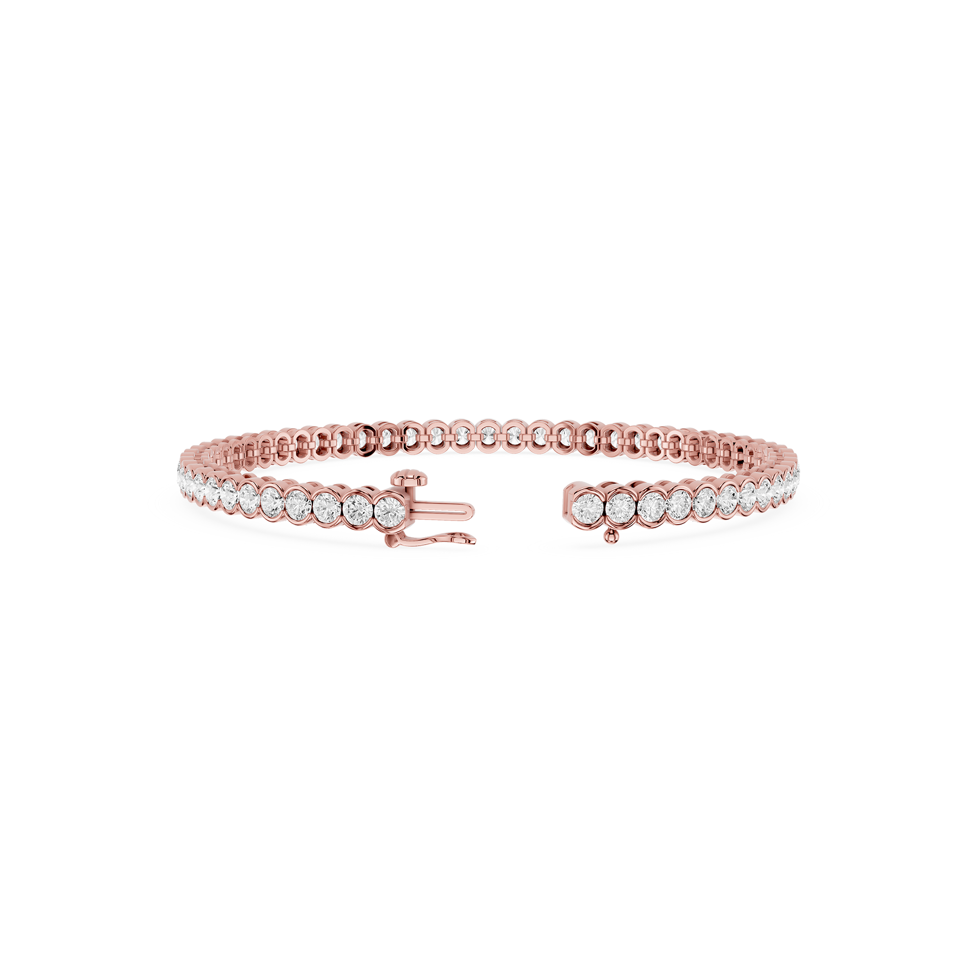Lab Grown Diamond Bezel Set Tennis Bracelet