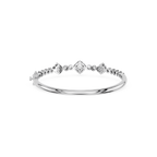 Lab Grown Diamond Halo Station Bangle Bracelet
