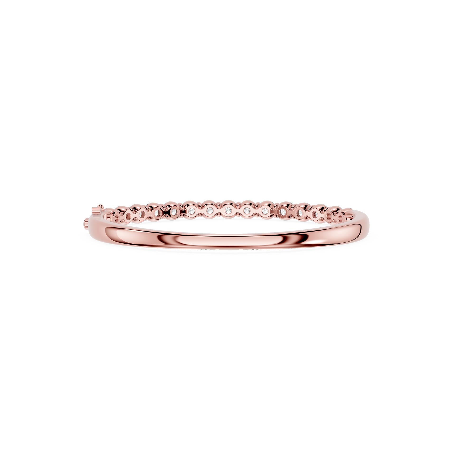 Lab Grown Round Diamond Half Tennis Bangle Bracelet
