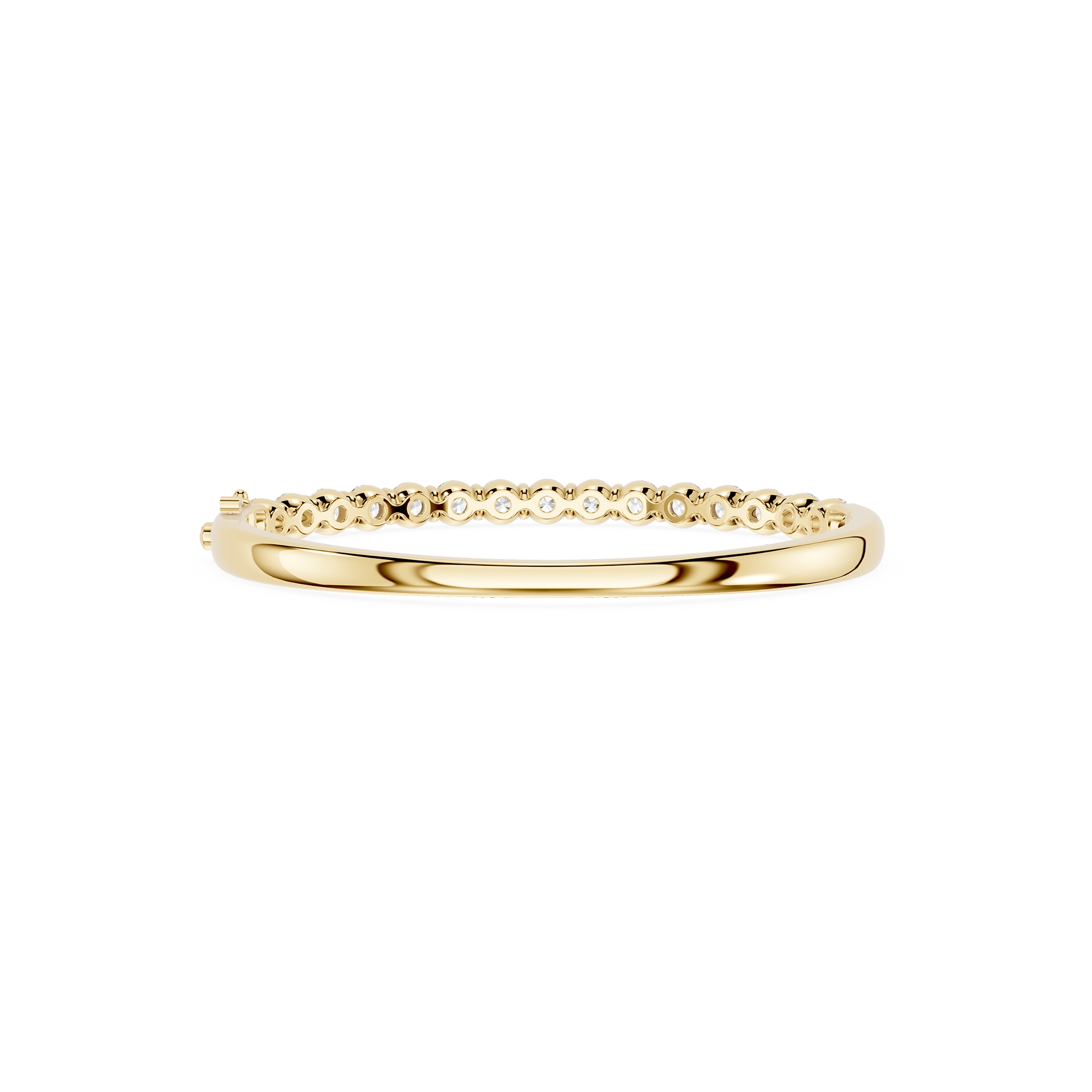 Lab Grown Round Diamond Half Tennis Bangle Bracelet