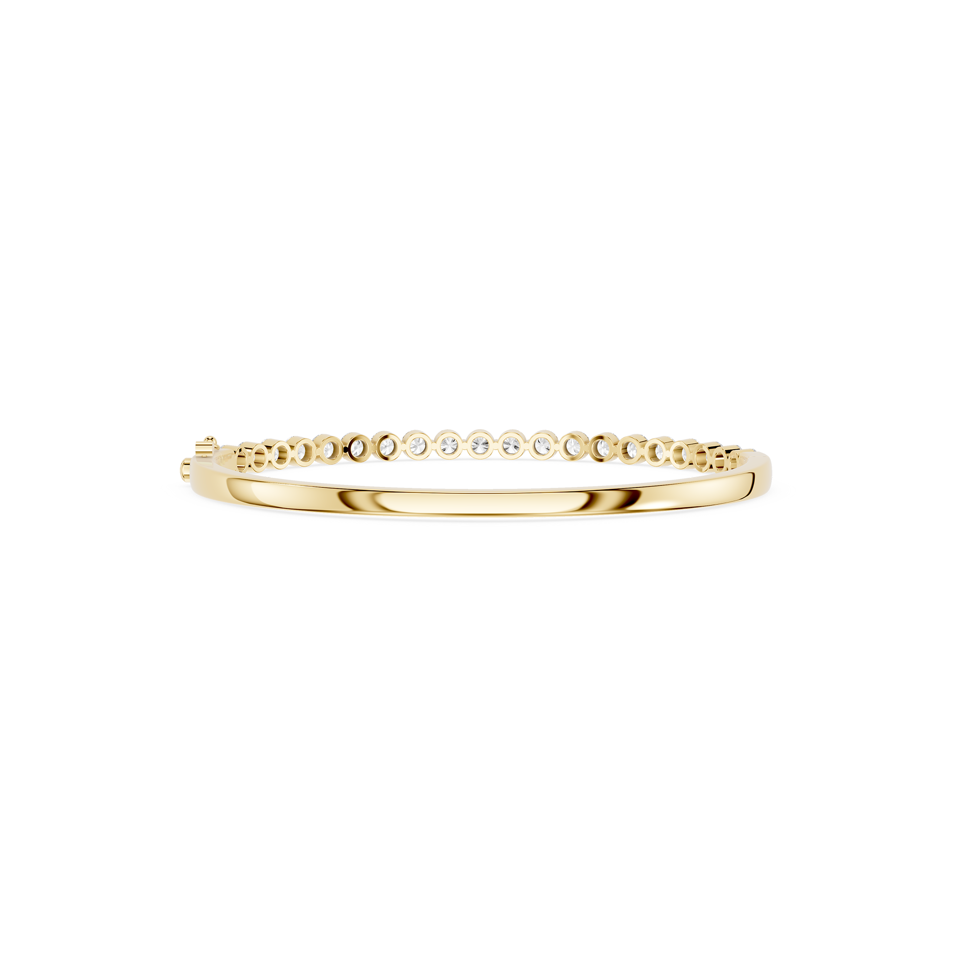 Lab Grown Oval Diamond Half Tennis Bangle Bracelet
