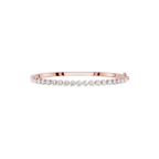 Lab Grown Oval Diamond Half Tennis Bangle Bracelet