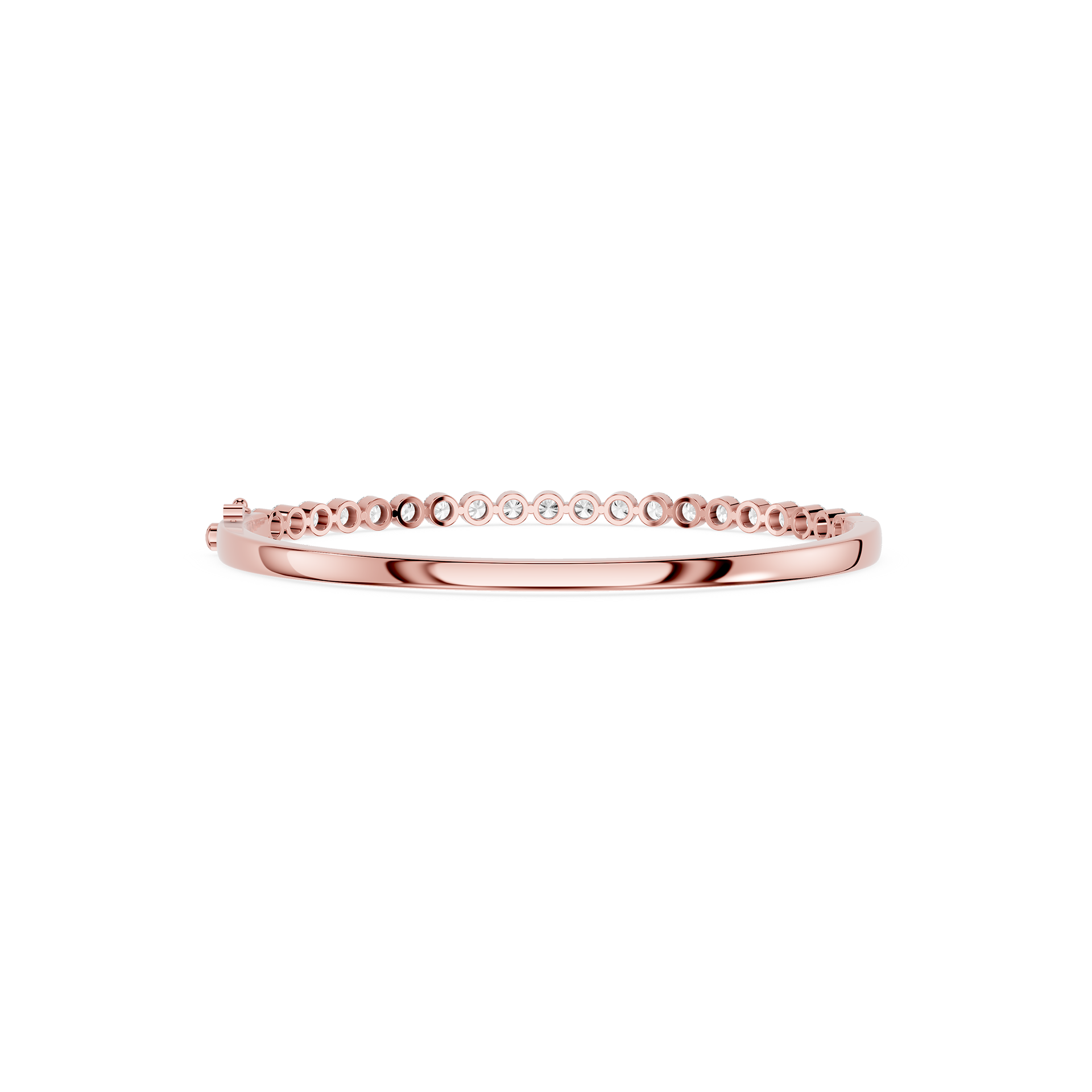 Lab Grown Oval Diamond Half Tennis Bangle Bracelet