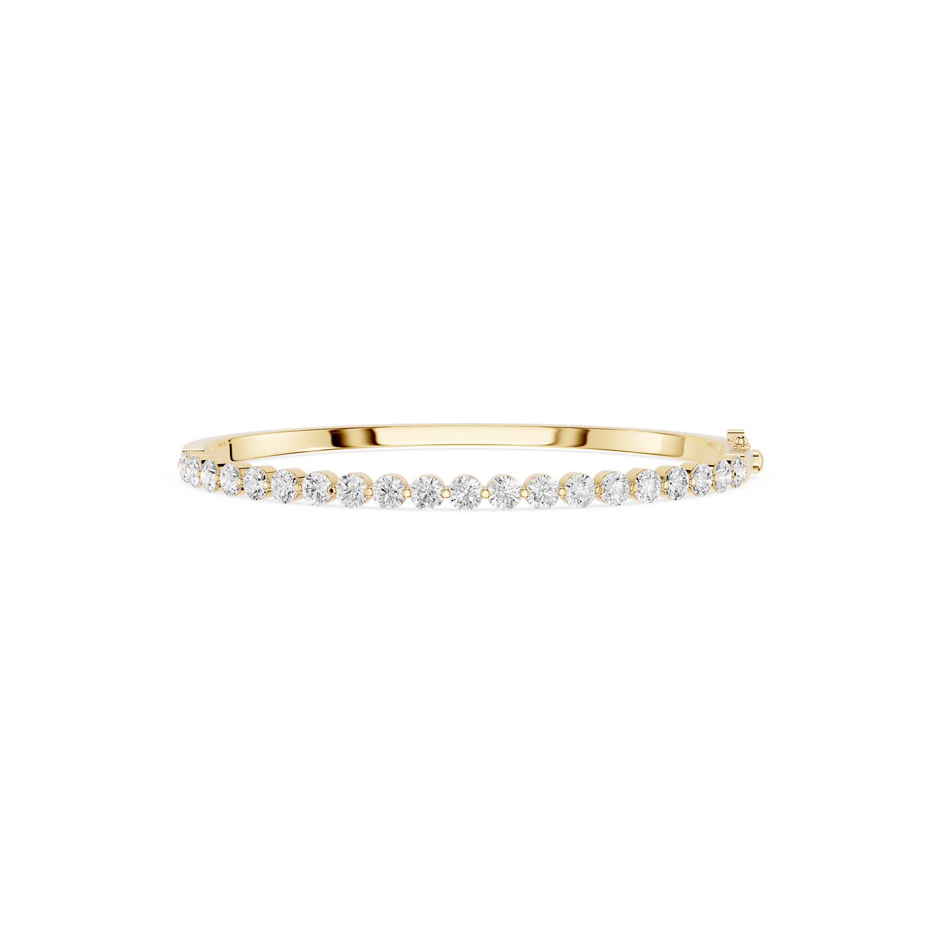 Lab Grown Oval Diamond Half Tennis Bangle Bracelet