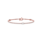 Lab Grown Emerald Cut Diamond Tennis Bangle Bracelet