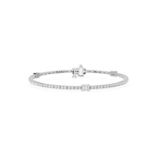 Lab Grown Emerald Cut Diamond Tennis Bangle Bracelet