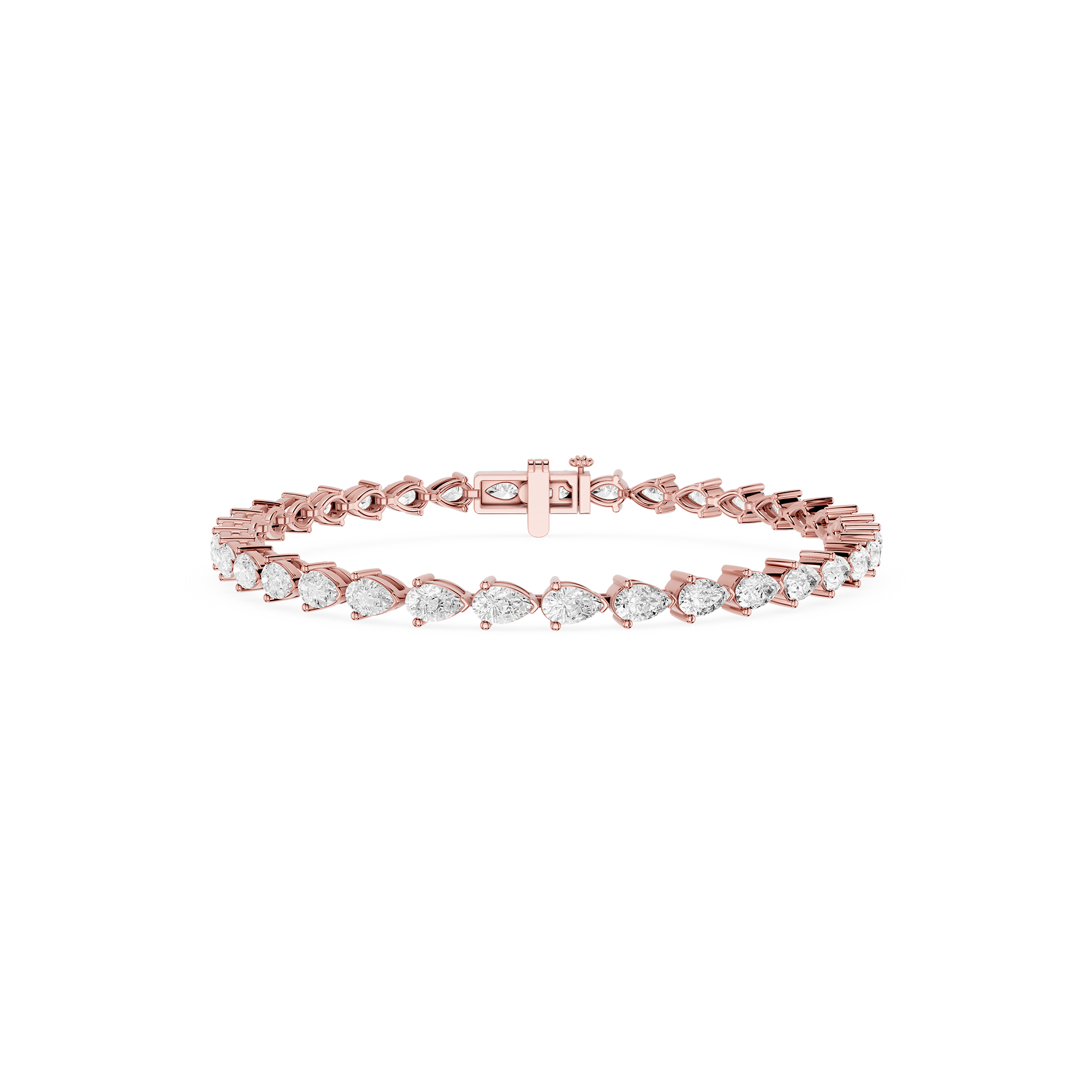 Lab Grown Pear Shape Diamond Tennis Bracelet