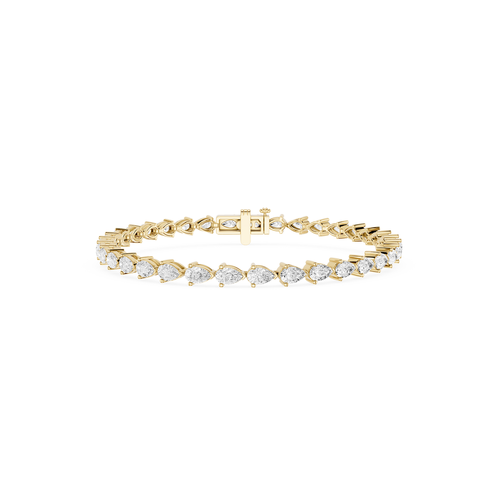 Lab Grown Pear Shape Diamond Tennis Bracelet