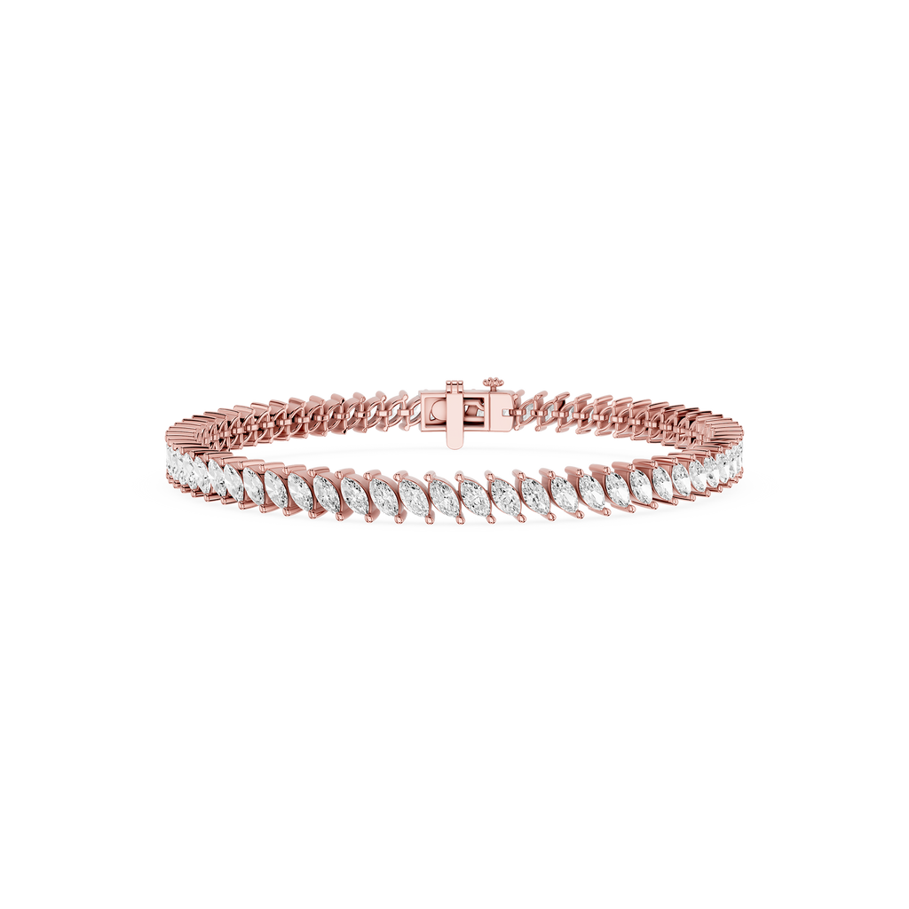 Lab Grown Marquise Diamond Tennis Bracelet
