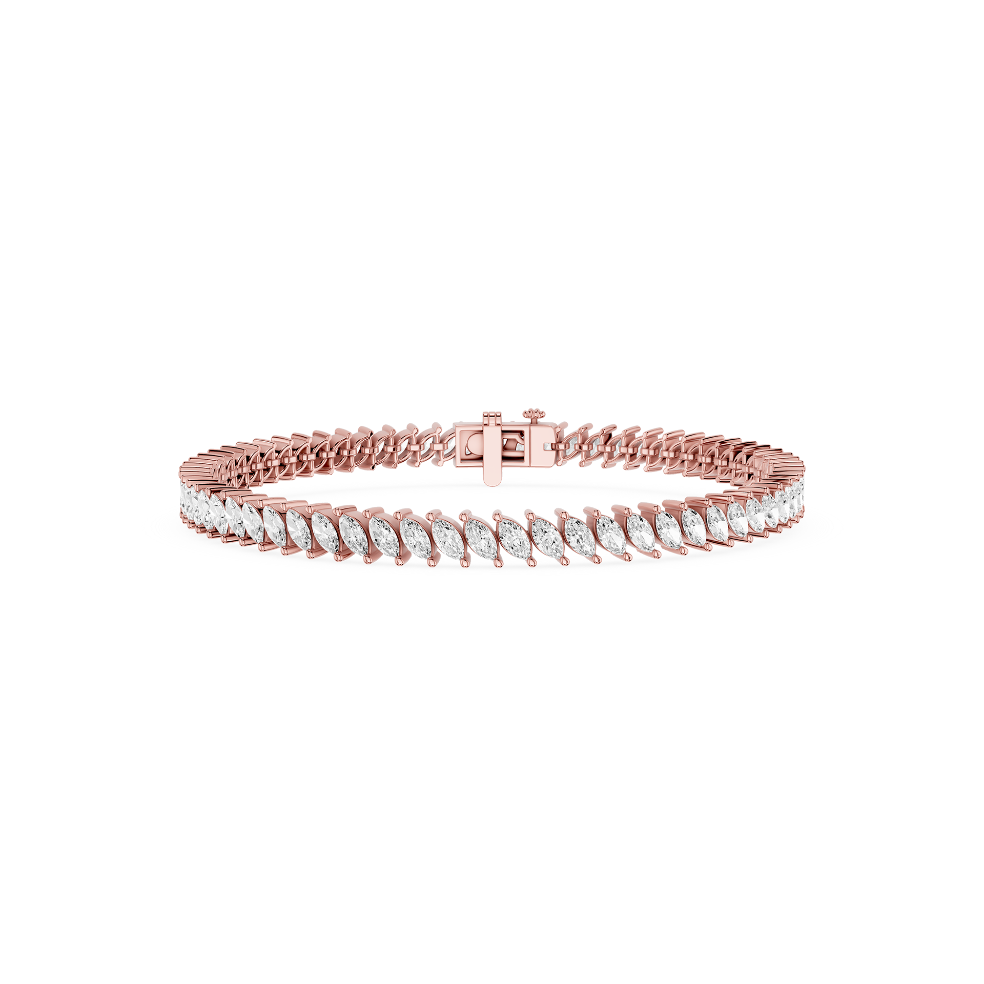 Lab Grown Marquise Diamond Tennis Bracelet