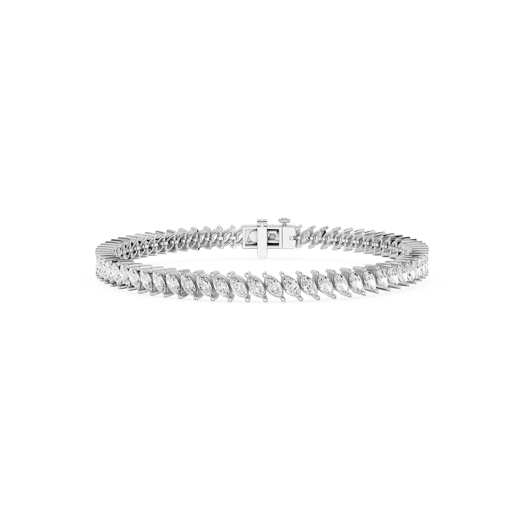 Lab Grown Marquise Diamond Tennis Bracelet
