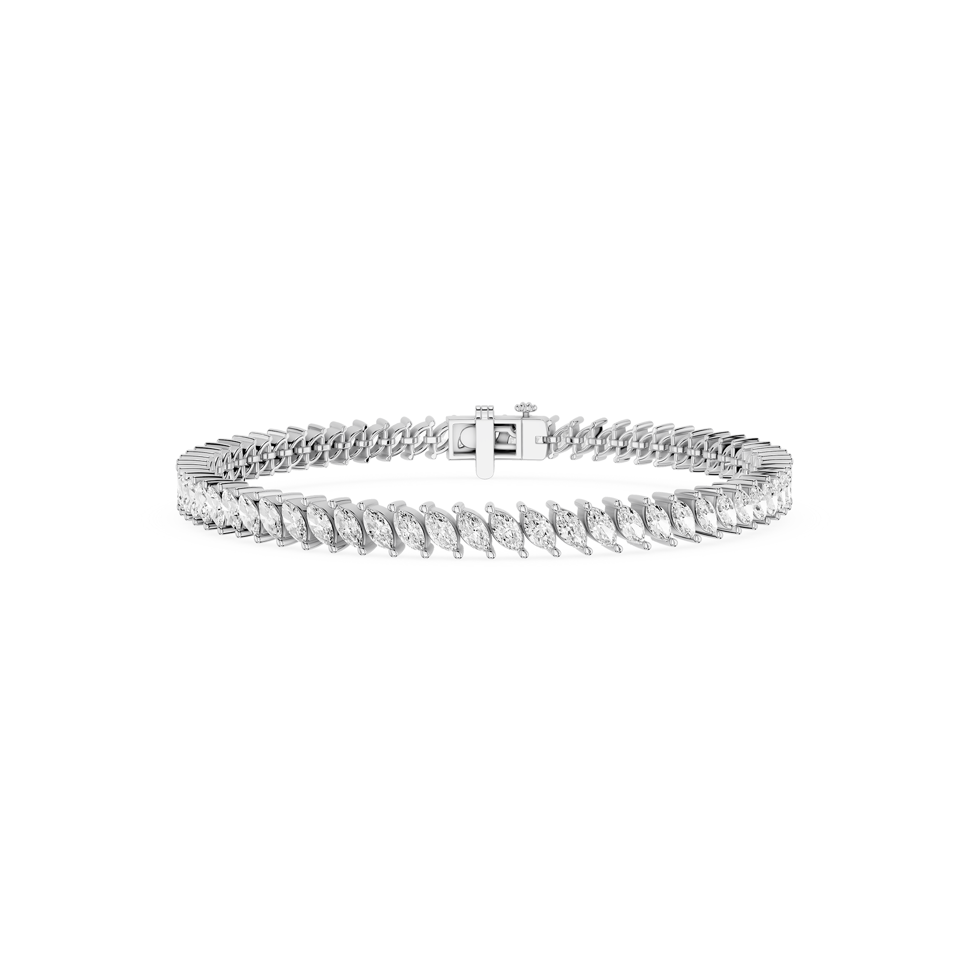 Lab Grown Marquise Diamond Tennis Bracelet