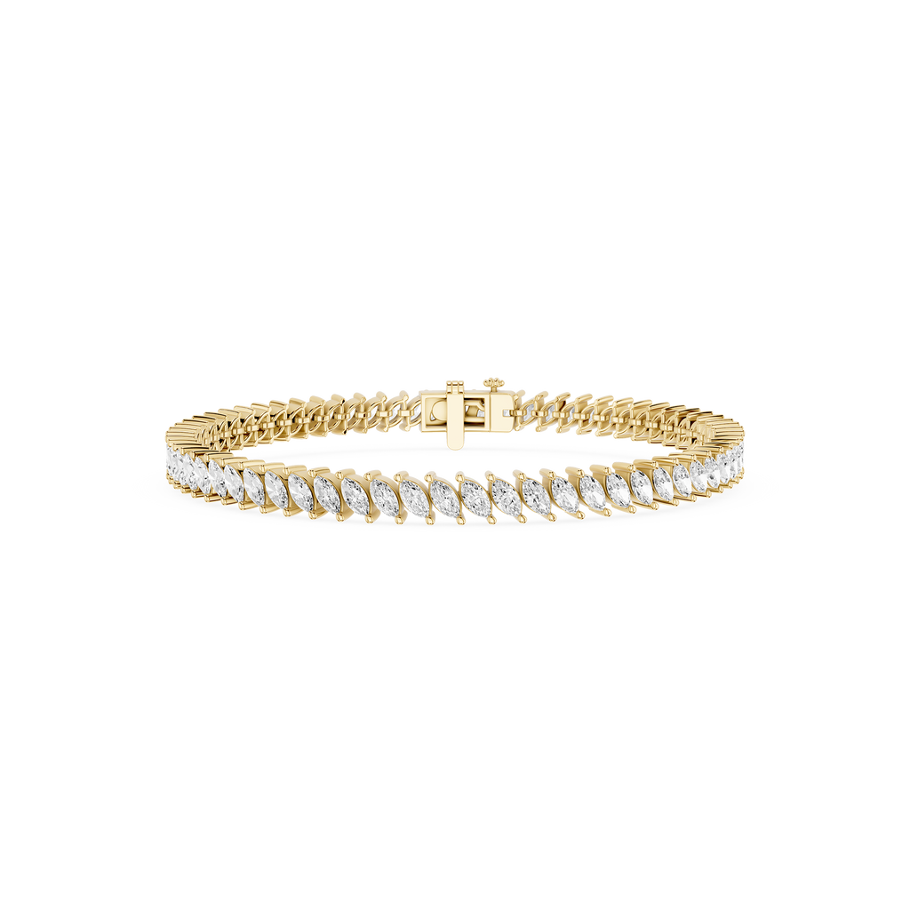 Lab Grown Marquise Diamond Tennis Bracelet