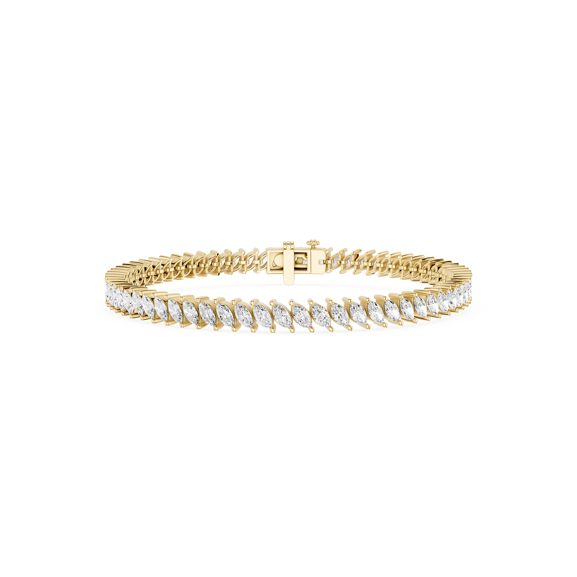 Lab Grown Marquise Diamond Tennis Bracelet