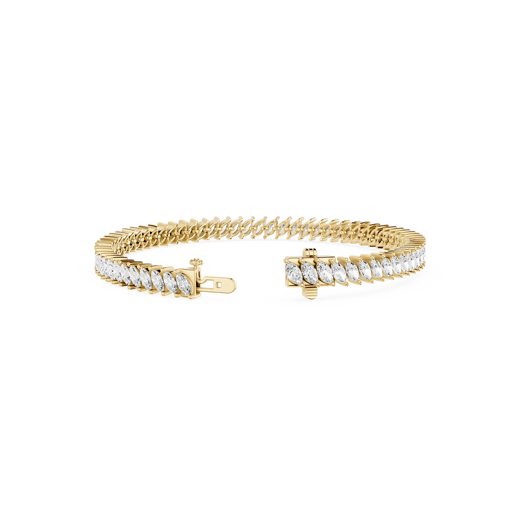 Lab Grown Marquise Diamond Tennis Bracelet