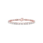 Lab Grown Emerald Cut Diamond Tennis Bracelet