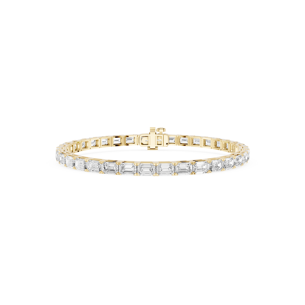Lab Grown Emerald Cut Diamond Tennis Bracelet