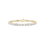 Lab Grown Emerald Cut Diamond Tennis Bracelet