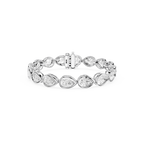Lab Grown Pear Bezel Diamond Tennis Bracelet
