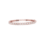 Lab Grown Emerald Cut Bezel Diamond Tennis Bracelet
