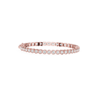 Lab Grown Emerald Cut Bezel Diamond Tennis Bracelet