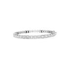 Lab Grown Emerald Cut Bezel Diamond Tennis Bracelet
