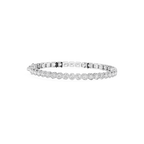 Lab Grown Emerald Cut Bezel Diamond Tennis Bracelet