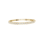 Lab Grown Emerald Cut Bezel Diamond Tennis Bracelet