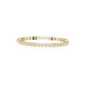Lab Grown Emerald Cut Bezel Diamond Tennis Bracelet